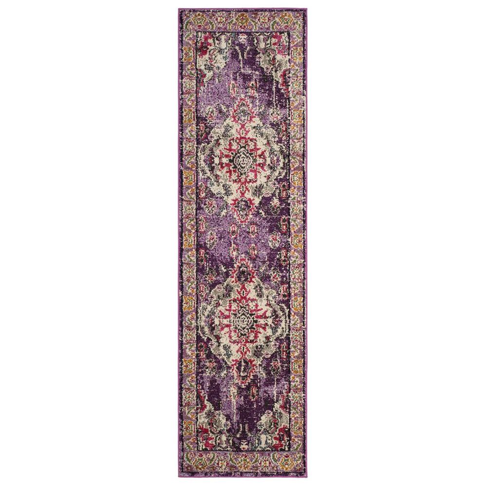 Safavieh Monaco MNC243P-28 2&#39;2&quot; x 8&#39; Violet/Fuchsia Runner, , large