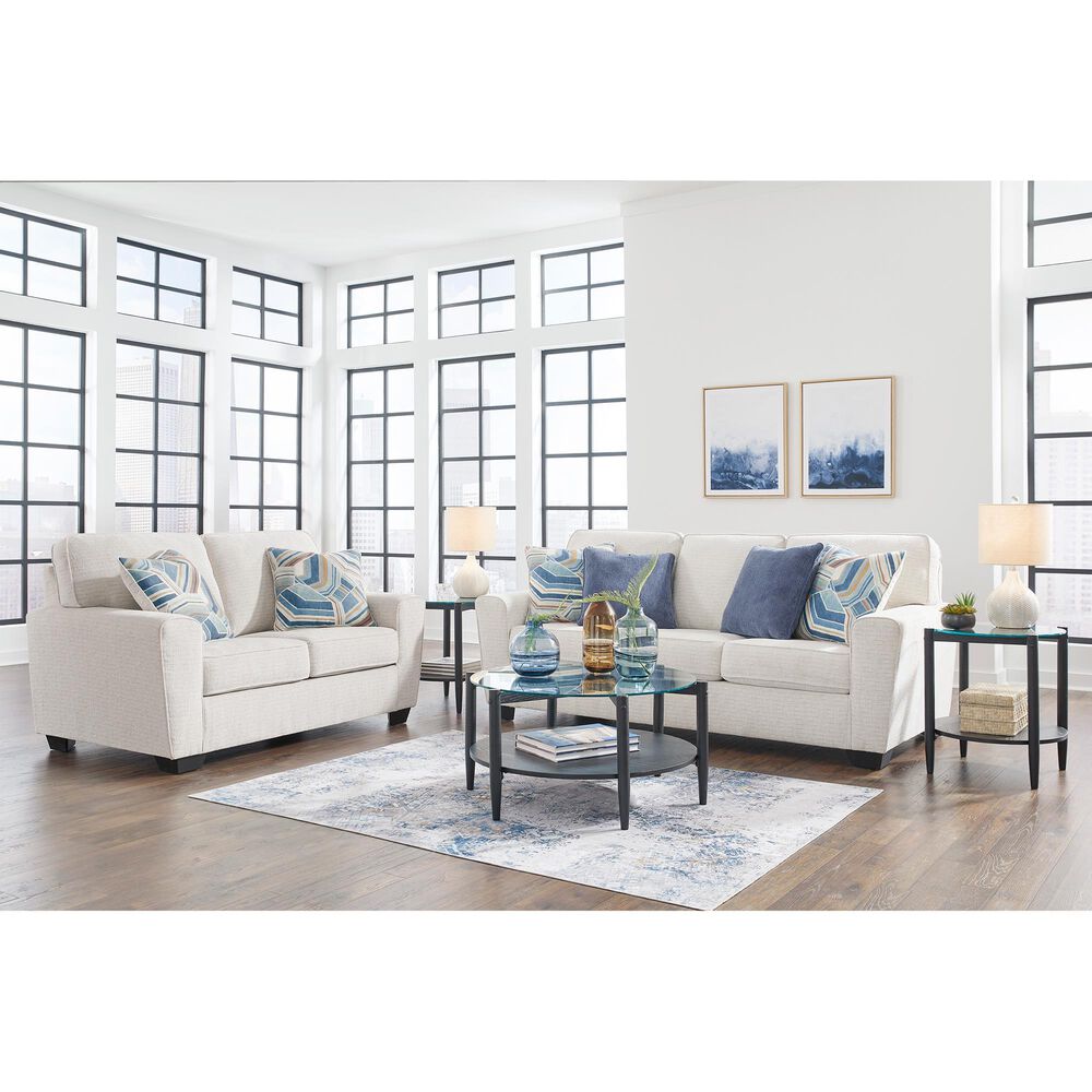 Ashley Cashton Stationary Sofa and Loveseat Set in Snow, , large