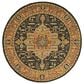 Oriental Weavers Andorra 7138B 7"10" Round Gold Area Rug, , large