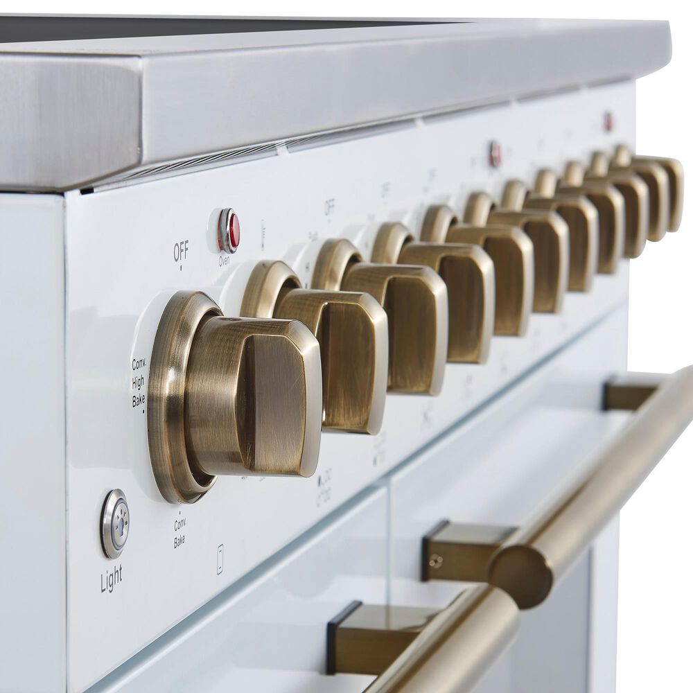 Forno Paolo 48" Freestanding Electric Range in White, , large