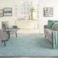 Nourison Positano 10" x 14" Aqua Indoor/Outdoor Area Rug, , large