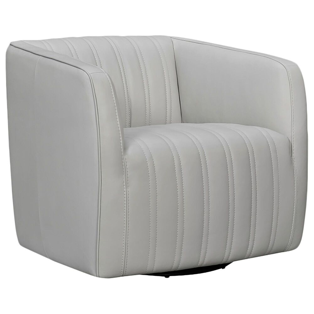 Blue River Aries Swivel Barrel Chair in Dove Gray and Black, , large