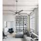 Hunter Solaria 72" Outdoor Ceiling Fan with LED Light in Matte Silver, , large