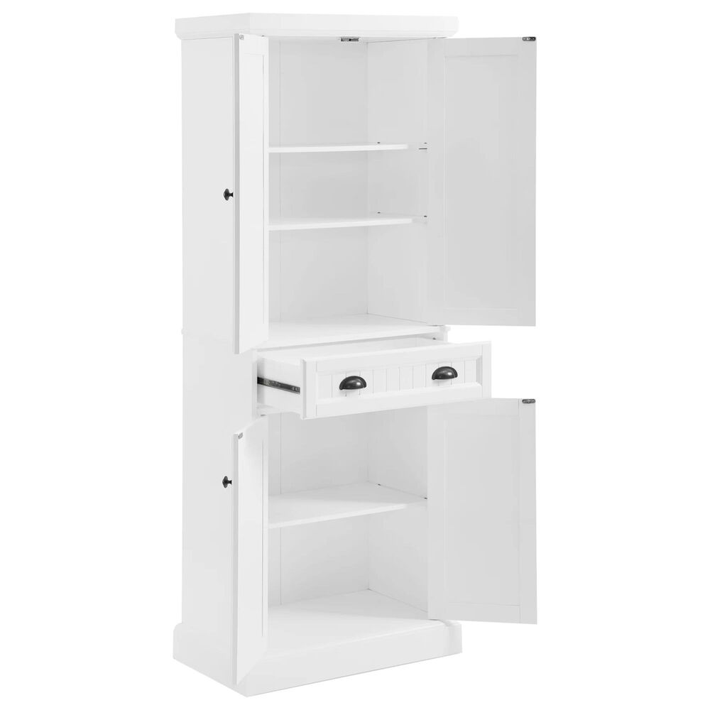 Crosley Furniture Shoreline Pantry in White, , large