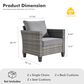 HOMLUX Patio Lounge Chair in Dark Gray (Set of 2), , large