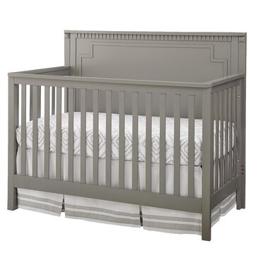 Eastern Shore Emery Panel Convertible Crib in Gray, , large