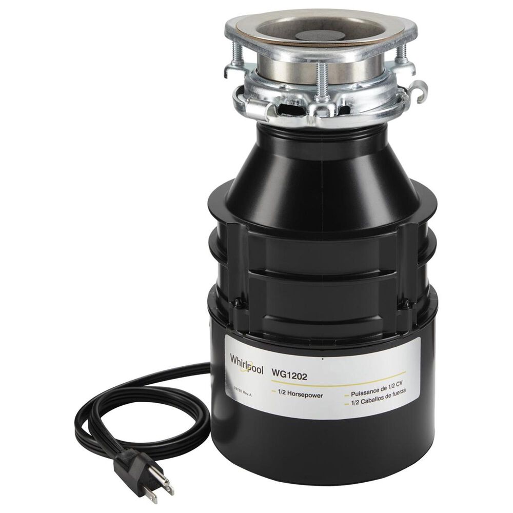 Whirlpool 1/2 HP 1725 RPM In-Sink Disposal in Black, , large