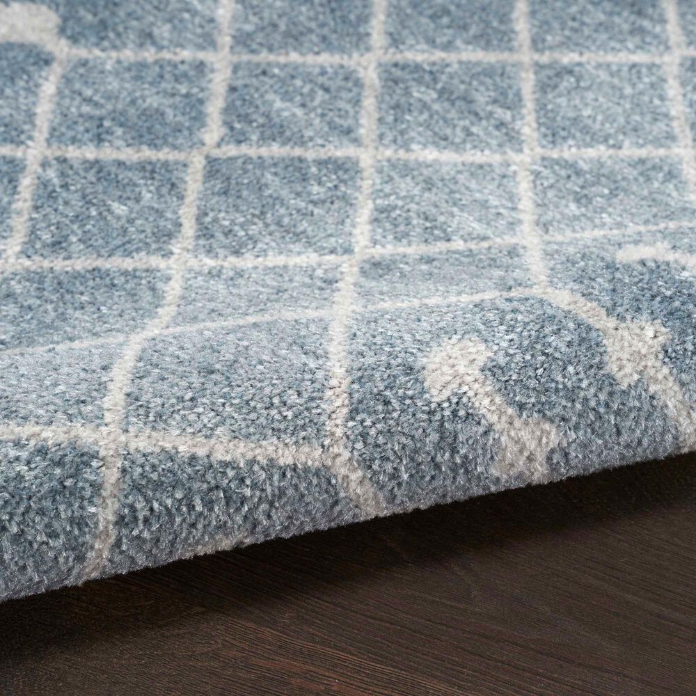 Nourison Astra Machine Washable 2&#39;2&quot; x 10&#39; Blue Runner, , large