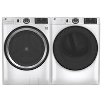 GE Appliances 4.8 Cu. Ft. Front Load Washer and 7.8 Cu. Ft. Electric Dryer Laundry Pair in White