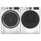 GE Appliances 4.8 Cu. Ft. Front Load Washer and 7.8 Cu. Ft. Electric Dryer Laundry Pair in White, , large