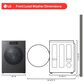 LG 5.8 Cu. Ft. Smart Front Load Washer and 9 Cu. Ft. Smart Electric Gas Laundry Pair in Brushed Black Steel, , large