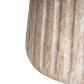 Hearth and Haven Outdoor Carved Side Table with Faux Natural Stone Texture in Gold, , large