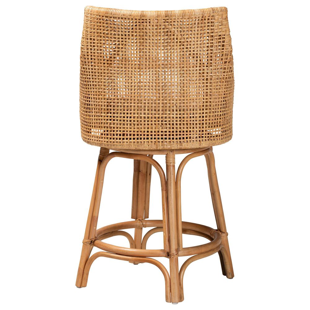 Baxton Studio Bella Swivel Counter Stool in Natural Brown, , large