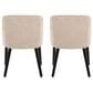 Lumisource Rina Side Chair with Light Brown Cushion in Black (Set of 2), , large