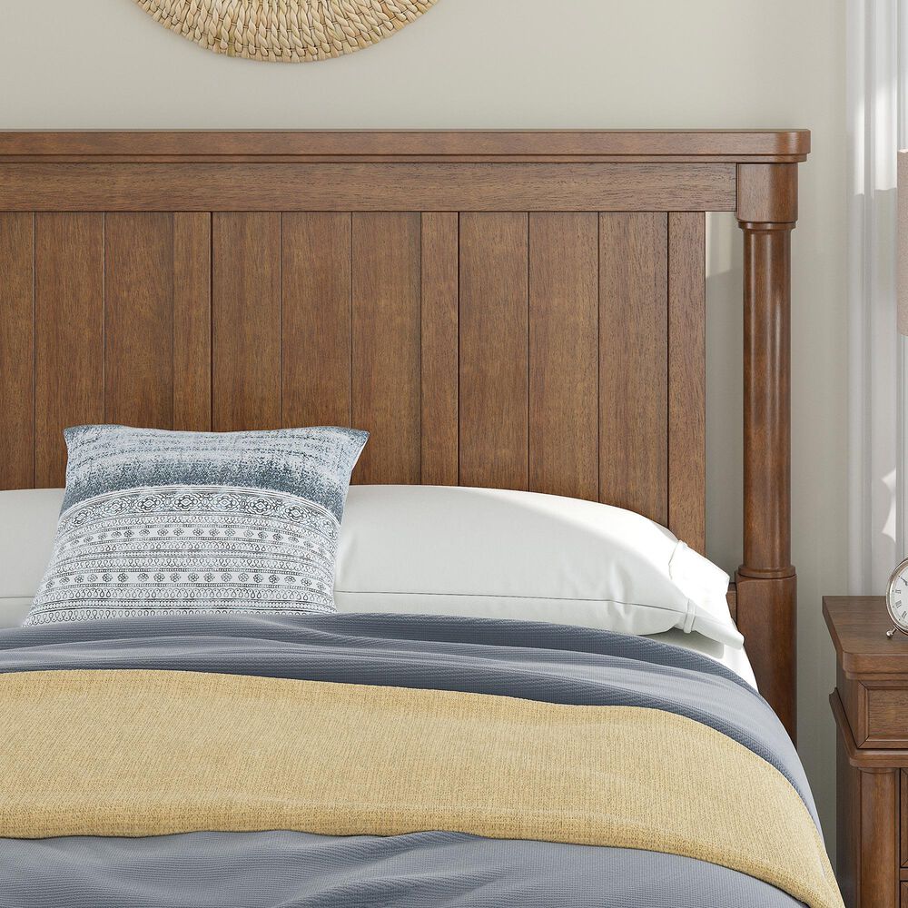 Ashley Rowlenstown Queen Poster Bed in Medium Brown, , large