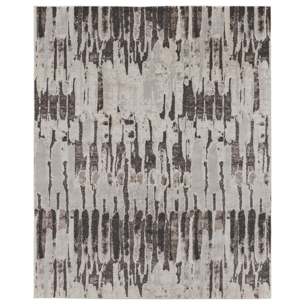 Feizy Vancouver 1"8" x 2"10" Gray and Charcoal Area Rug, , large