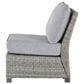 Ashley Naples Beach Patio Armless Chair with Cushion in Light Gray, , large