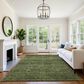 Dalyn Rug Company Soft Essentials Solid Olive 9" x 12" Indoor/Outdoor Area Rug, , large