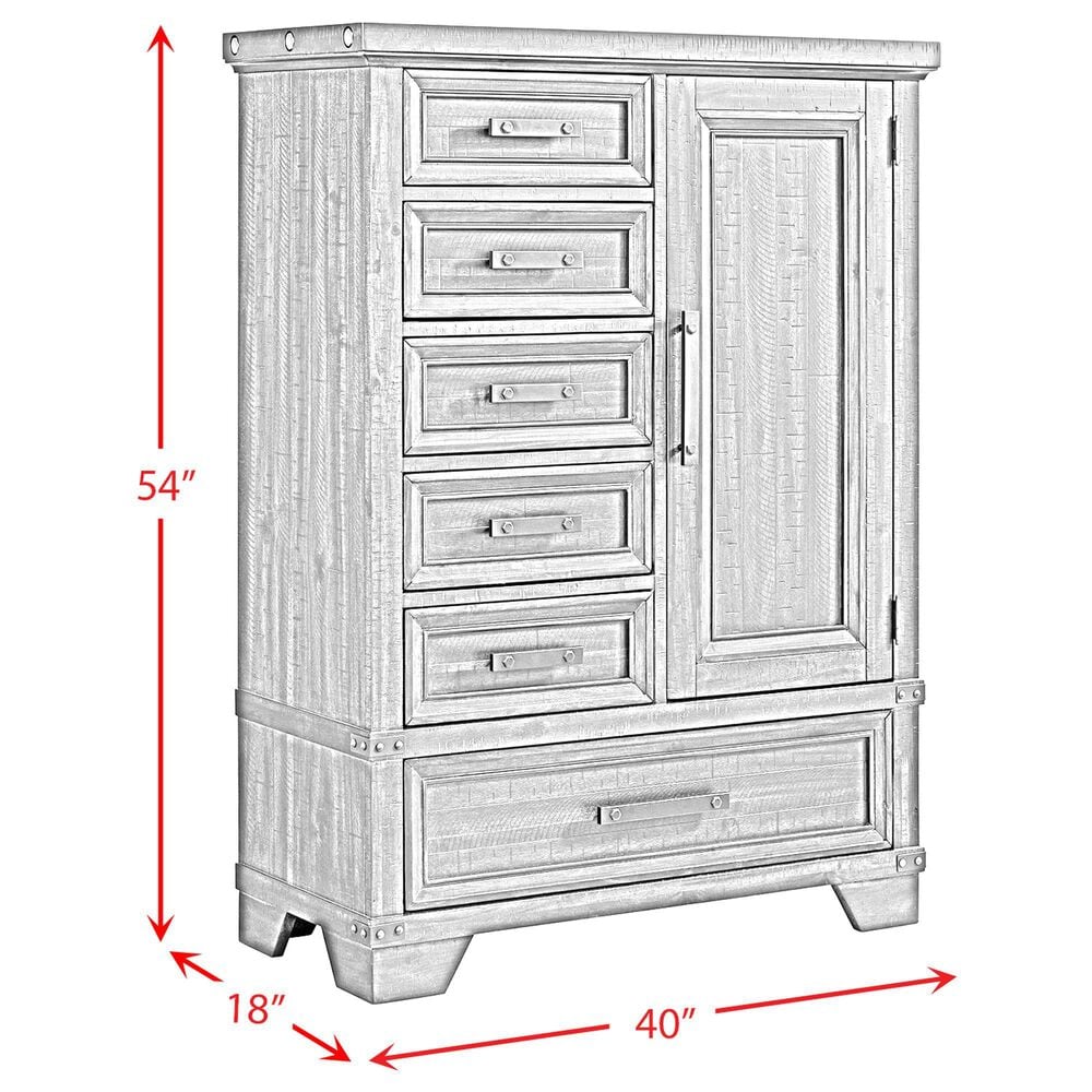 Mayberry Hill Colorado 6 Drawer Door Chest in Charcoal, , large