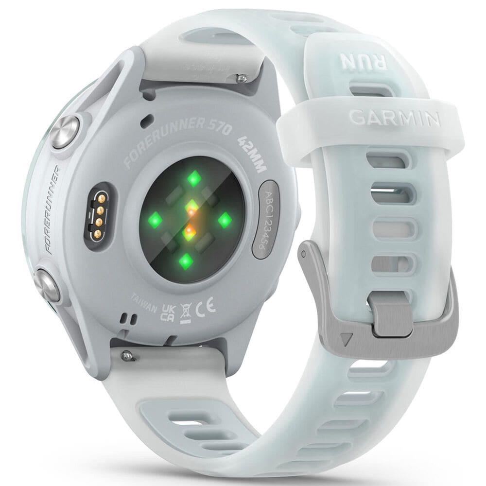 Garmin Forerunner 570 42mm Cloud Blue Aluminum Case with Translucent Whitestone Band, , large