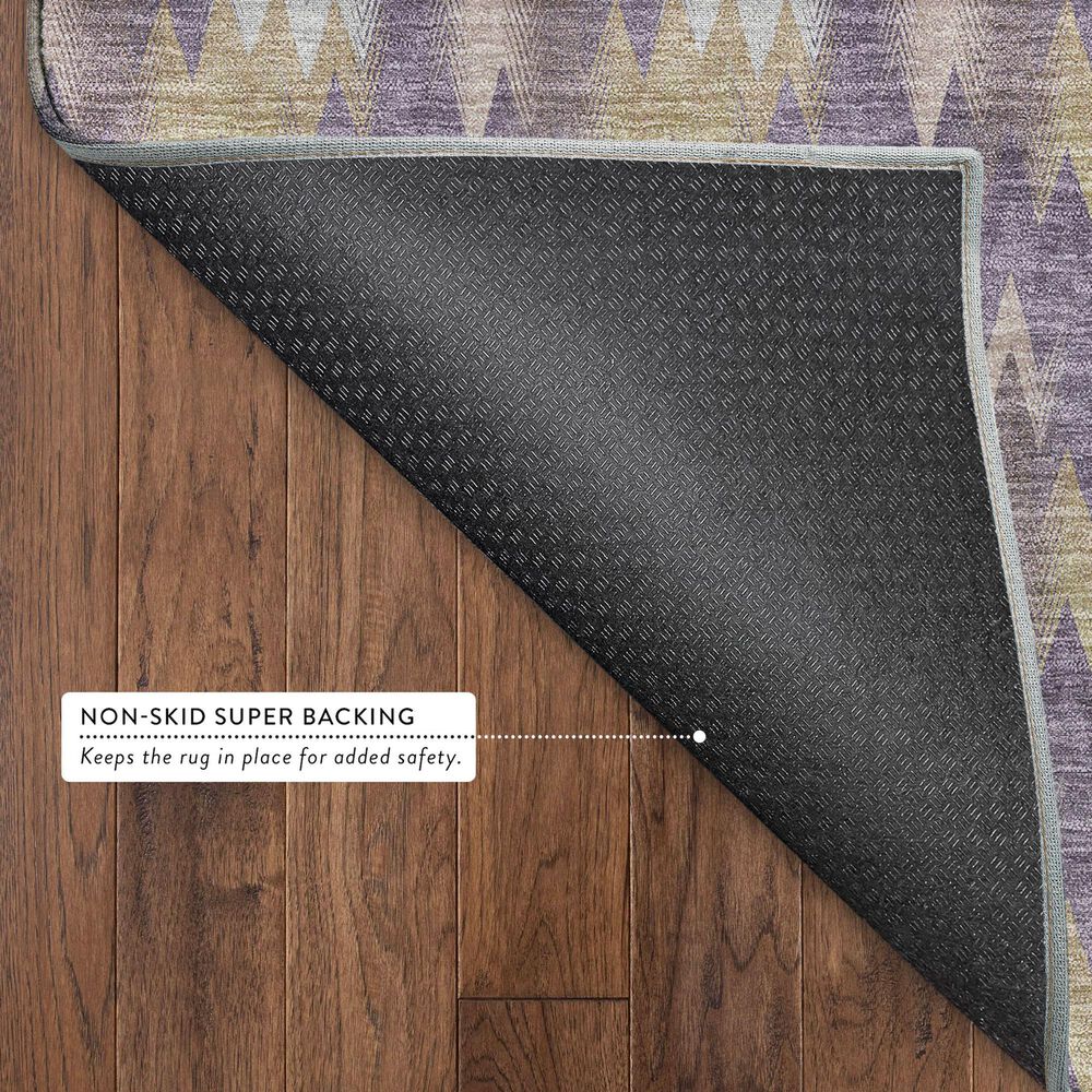 Dalyn Rug Company Soft Essentials Chevron Plum 1'8" x 2'6" Area Rug, , large