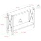 Walker Edison Metal X Entryway Table in White Oak, , large