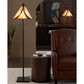 LumiSource Ren Table Lamp with Cream and Brown Glass Shade in Oil Rubbed Bronze, , large