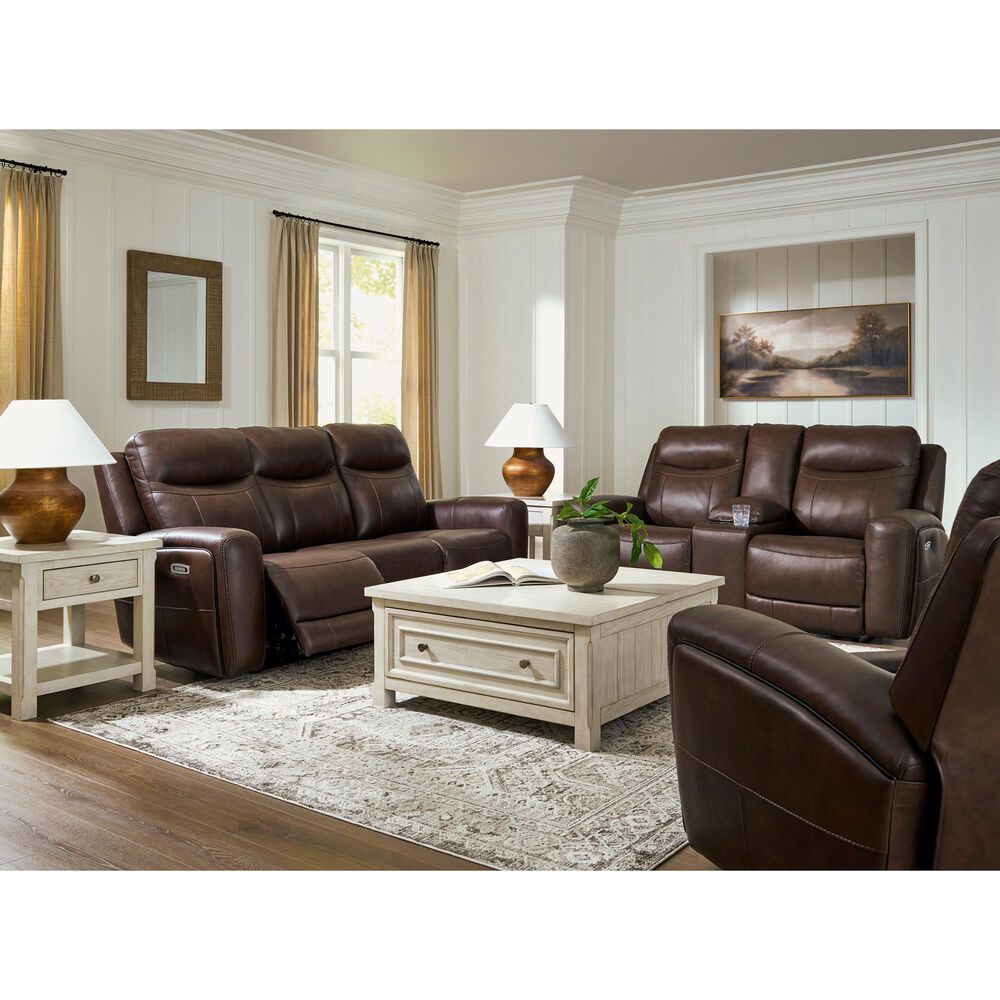 Ashley Gravier Power Reclining Loveseat with Console and Adjustable Headrest in Cordova, , large