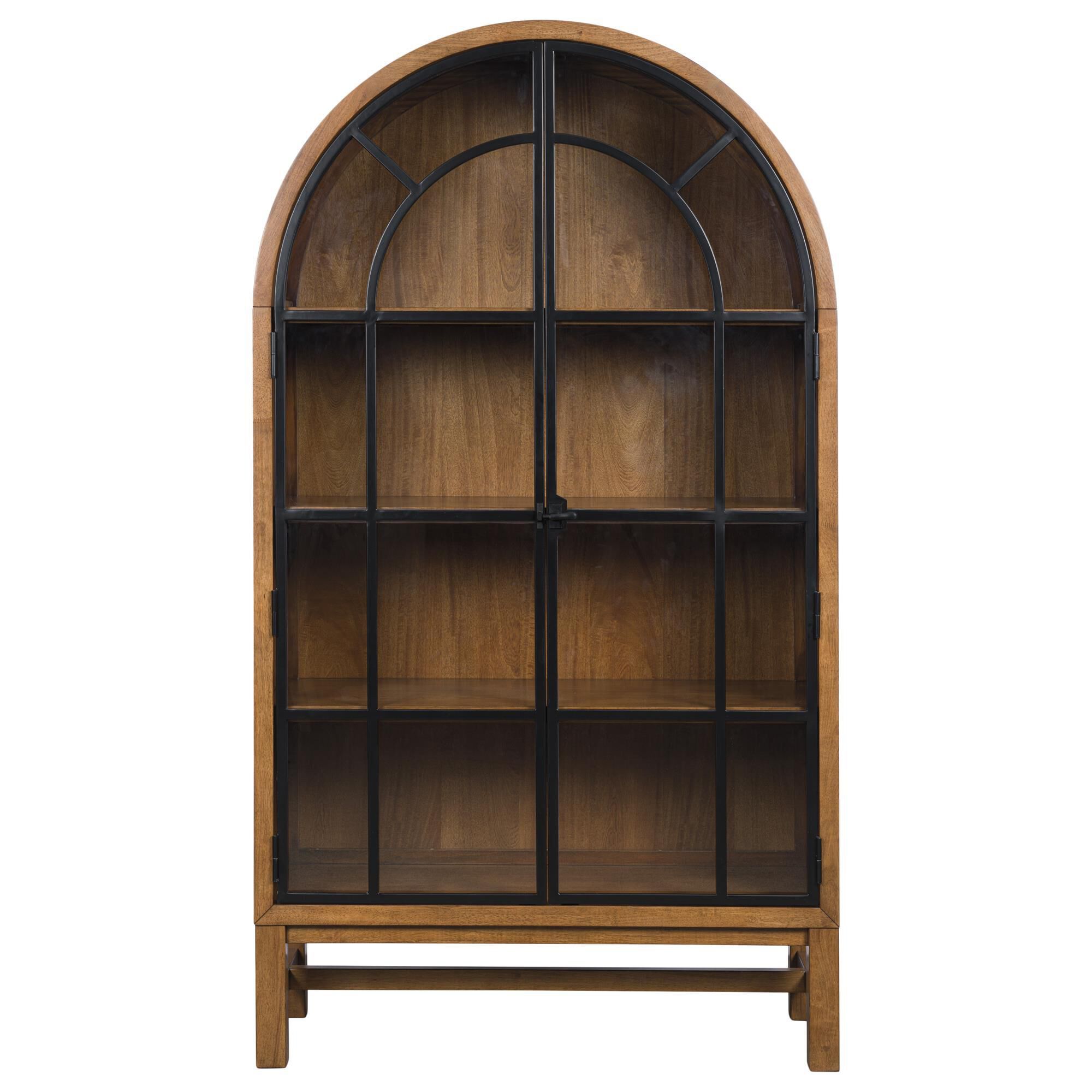 Ashley Greddinton Display Cabinet in Medium Brown and Black