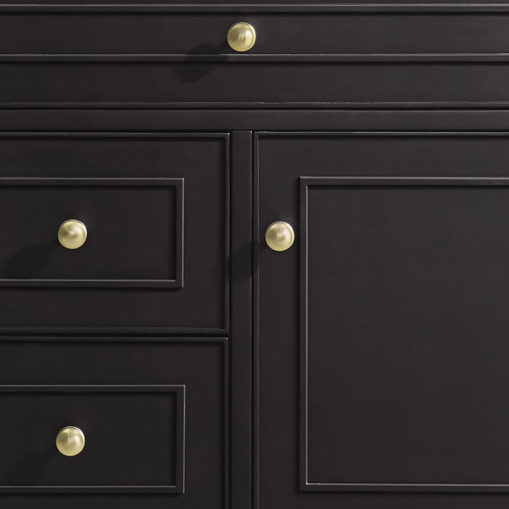 James Martin Vanities Lorelai 36&quot; Single Vanity in Black Onyx with Single Hole 3 cm White Zeus Quartz Top &amp; Backsplash, , large