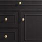 James Martin Vanities Lorelai 36" Single Vanity in Black Onyx with Single Hole 3 cm White Zeus Quartz Top & Backsplash, , large