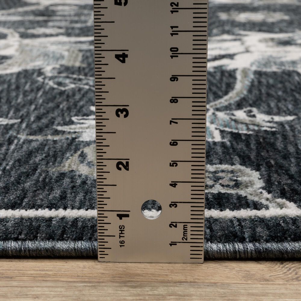 Oriental Weavers Echo ECH05 Blue and Ivory 3&#39;3&quot; x 5&#39; Area Rug, , large