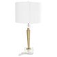Maple and Jade Inverted Cone Table Lamp in Gold and Clear, , large
