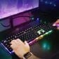 Enhance Voltaic 2 Mechanical-Feel Gaming Keyboard in Black and Clear, , large