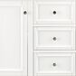 James Martin Vanities De Soto 36" Single Bathroom Vanity in Bright White with 3 cm Parisien Bleu Quartz Top and Rectangular Sink, , large