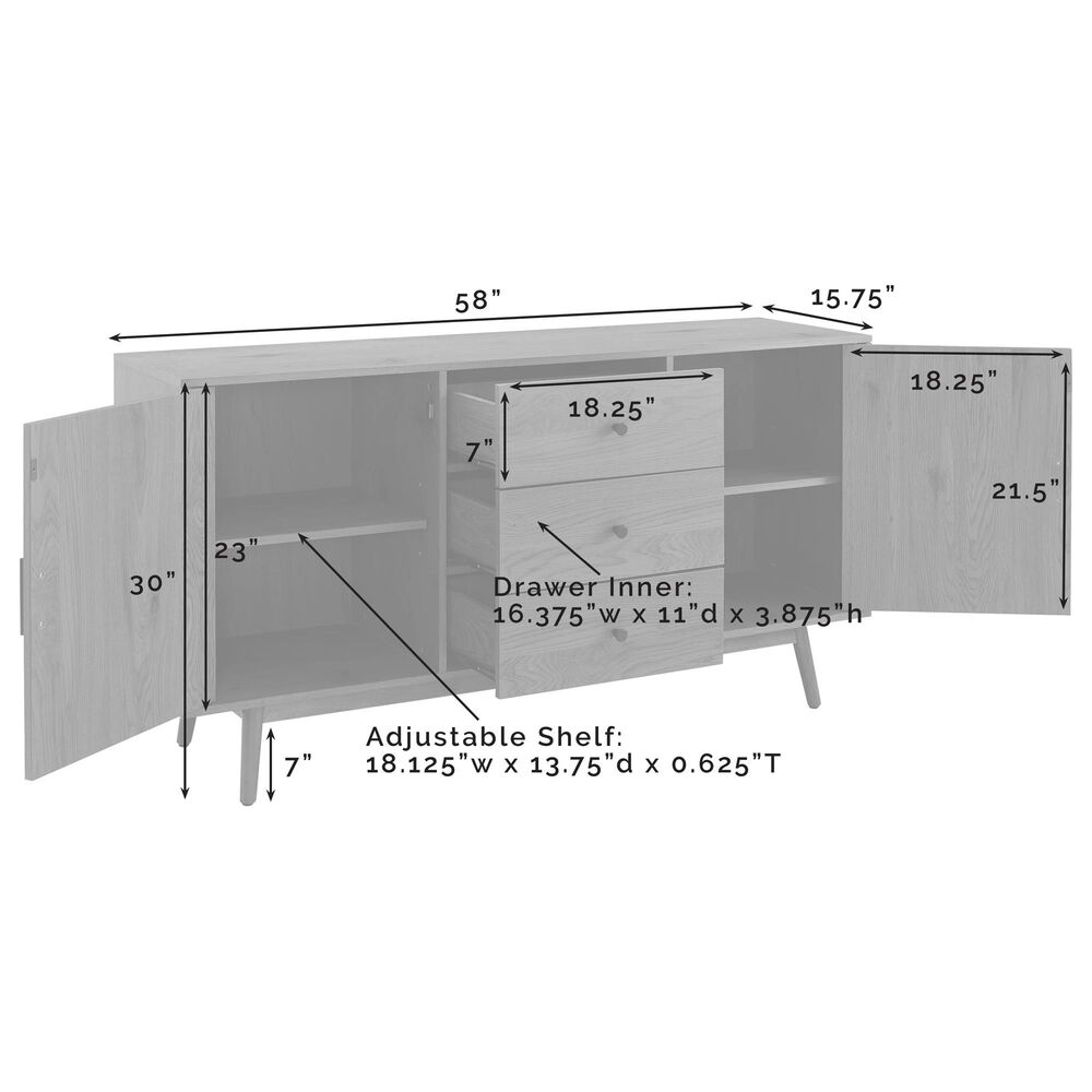 Crosley Furniture Lucas Sideboard in Gray, , large