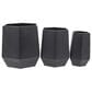 Maple and Jade Hexagon Planter in Matte Black (Set of 2), , large
