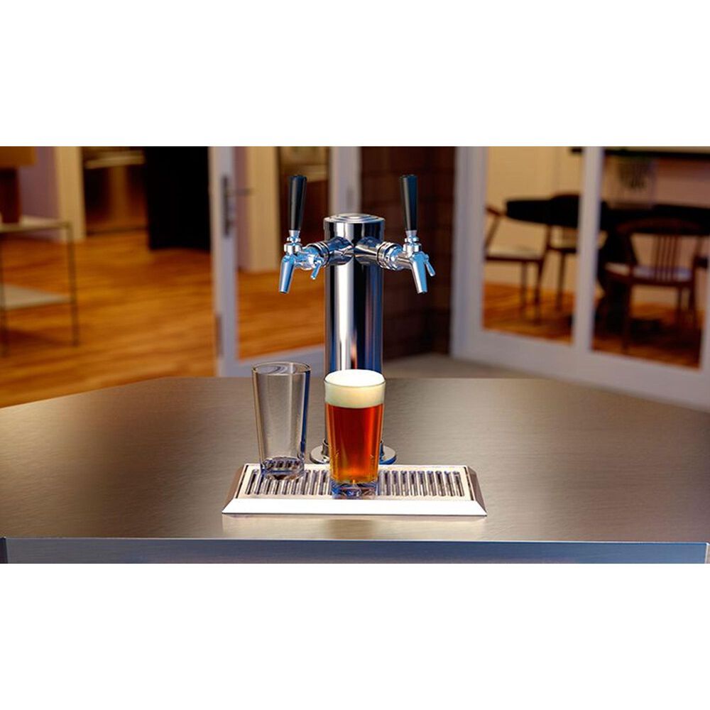 Perlick Signature Marine 5.2 Cu. Ft. Outdoor 2-Faucet Beverage Dispenser with Right Hinge Solid Door in Stainless Steel, , large
