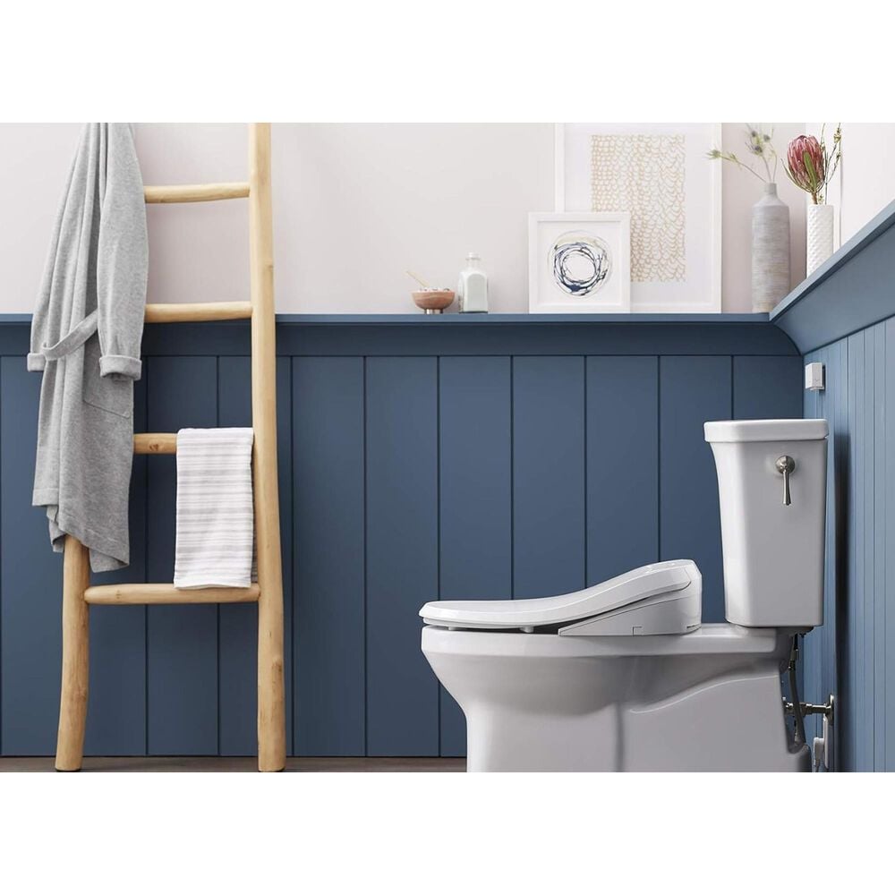Kohler PureWash E700 Elongated Bidet Toilet Seat with Remote Control in White, , large
