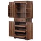 HOMLUX 71" Tall Kitchen Pantry Cabinet with 3 Pull Out Cabinet Organizers in Brown, , large