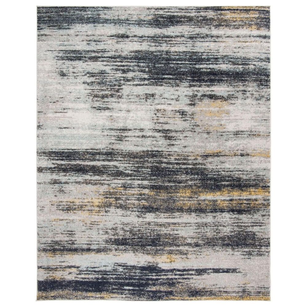 Safavieh Adirondack ADR201F 9" x 12" Light Grey and Black Area Rug, , large