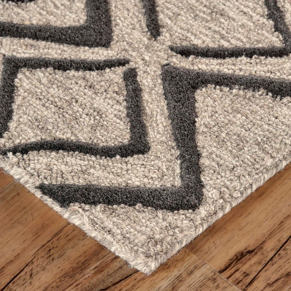 Feizy Enzo 2&#39; x 3&#39; Charcoal and Taupe Area Rug, , large