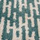 Central Oriental Tulsa Gordie 7"10" x 9"10" Aqua and White Sand Area Rug, , large