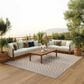 Nourison Positano Southwestern Beige 7" x 10" Indoor/Outdoor Area Rug, , large