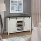 RTJ Furniture 2-Door Sideboard with Wine Storage in Antique White, , large