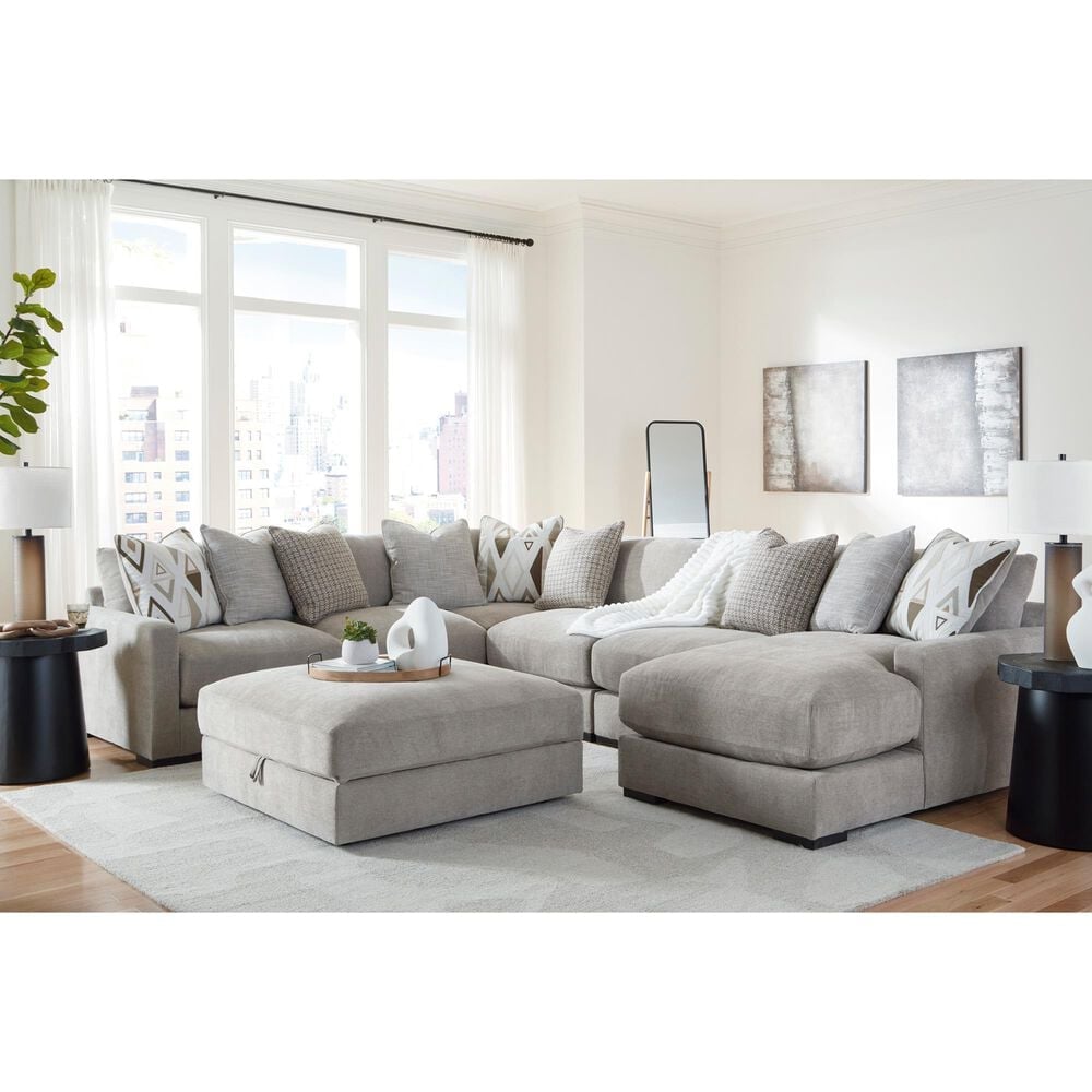 Ashley Aslan Court Storage Ottoman in Flax, , large