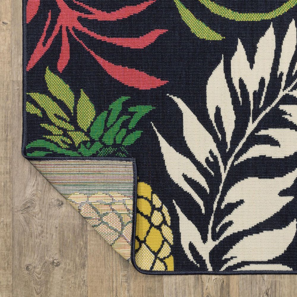 Oriental Weavers Havana HAV07 Navy and Multicolor 7'10" x 10' Indoor/Outdoor Area Rug, , large