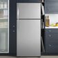 GE Appliances 16.6 Cu. Ft. Top Freezer Refrigerator Energy Star in Stainless Steel, , large