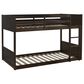 Linon Home Decor Darcy Low Profile Twin over Twin Bunk Bed in Espresso, , large