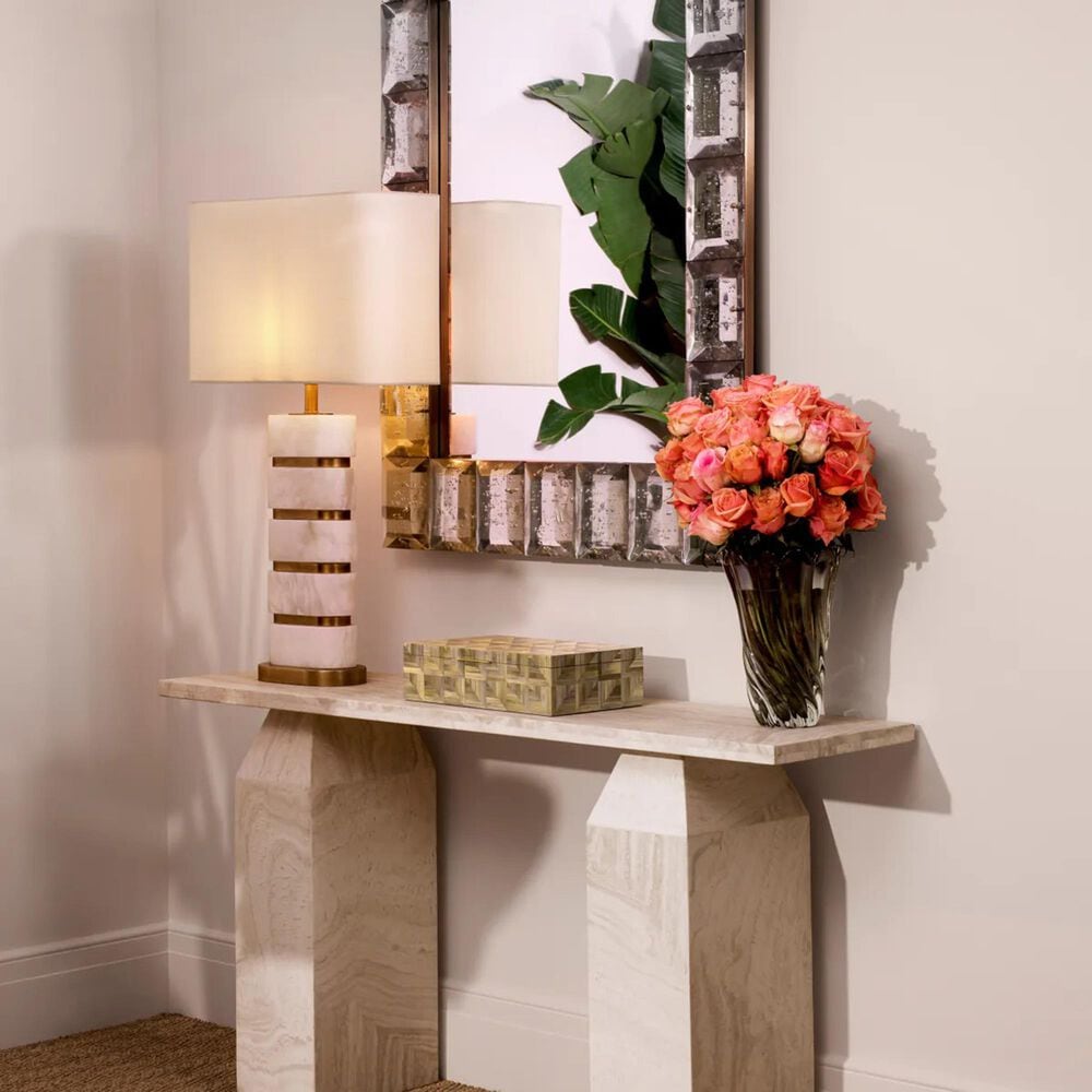 EICHHOLTZ Tarragona Console Table in Travertine, , large